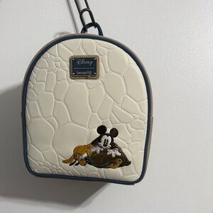 Loungefly Cream and Blue Disney Backpack